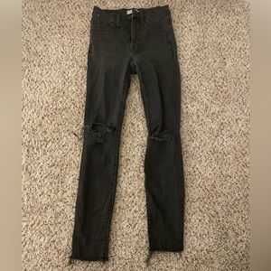Madewell 9” High Rise Skinny—Size 24 Black
